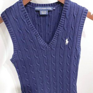 Women's Ralph Lauren 100% Cotton Knitted Vest (S)